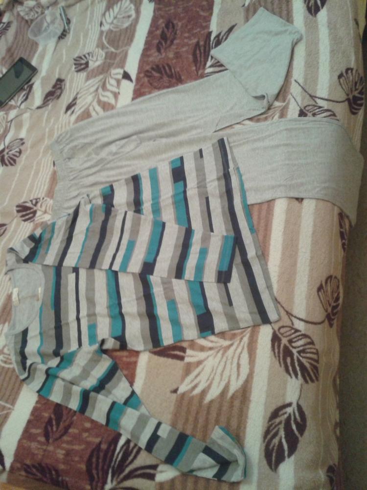 Qianxiu Pajamas Casual Stripes Men Pajama Set Plus Size Sleepwear Modal Cotton Lounge Wear