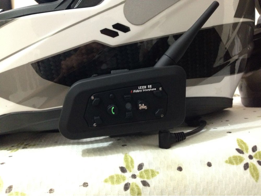 Lexin 2016 New 2PCS 1200M Motorcycle Bluetooth Helmet Intercom for 6 riders BT Wireless intercomunicador Interphone Headsets MP3