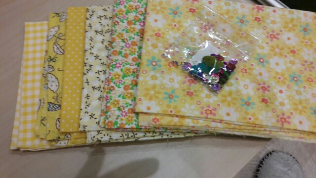 Cotton Fabric No Repeat Design Yellower Series Patchwork Fabric Fat Quarter Bundle Sewing For Fabric 6 pieces 50cm*50cm A1-6-2