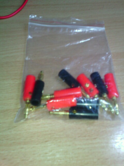 10 X Audio Speaker Screw Banana Gold Plate Plugs Connectors 4mm, IN STOCK, FREE SHIPPING