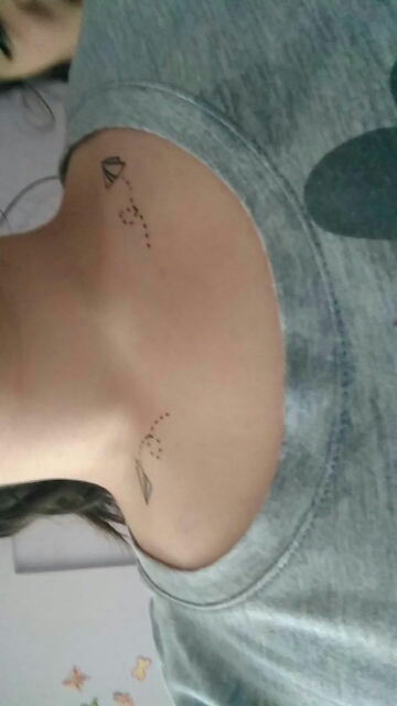 HC1079 Waterproof Fake Tattoo Stickers Paper Airplane Design Temporary Tattoo Sticker Women And Men Sexy Shoulder Flash Tattoo