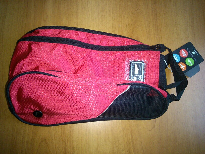 Portable Waterproof Breathable Shoes Bag Unisex Red Travel Shoes Bag Little Luggage Travel Bags