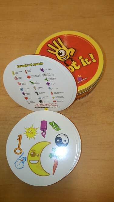 spot it dobble find it board game for children, magic fun with family gathering, the good paper quality card,metal box mtg proxy