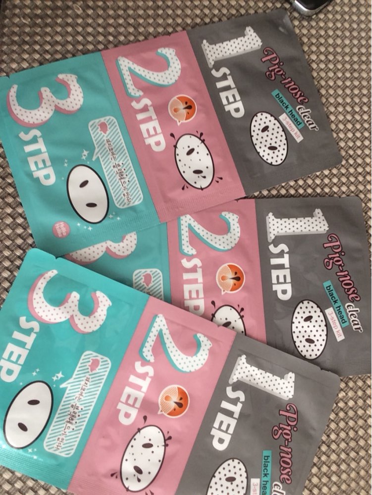 Holika Holika Pig Nose Mask Remove Blackhead Acne Remover Clear Black Head 3 Step Kit Beauty Clean Face Care Cosmetic C020