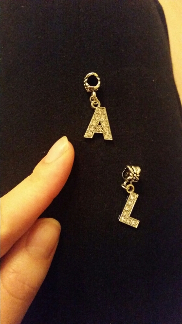 Free Shipping A-R Alloy Bead Charm European Letter Of The Alphabet Silver Plated Bead Fit Pandora Bracelets & Bangles Jewelry B8