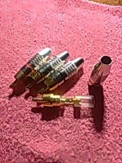SZS Hot 4 x RCA Male Plug Non Solder Audio Video Locking Connector