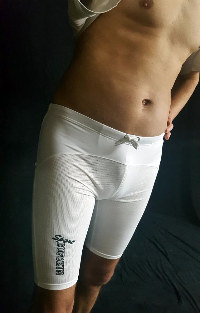 Fashion Sexy Slim Fitted Men's Tight Shorts Casual Leisure Summer Men Workout Shorts Skinny Crossfit Fight Short for man AQ11