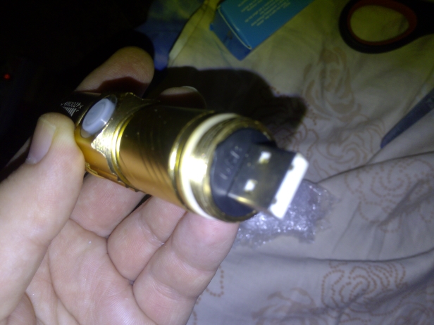 USB Handy LED Torch usb Flash Light Pocket LED Rechargeable Flashlight Zoomable Lamp For Hunting Black/Gold