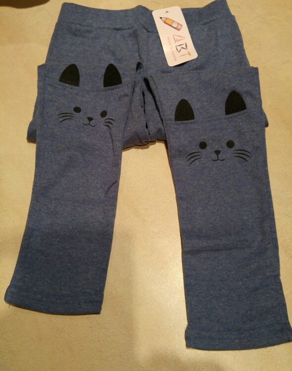 New Toddler Baby Girls Kids Skinny Pants Cute Cat Print Stretchy Warm Leggings