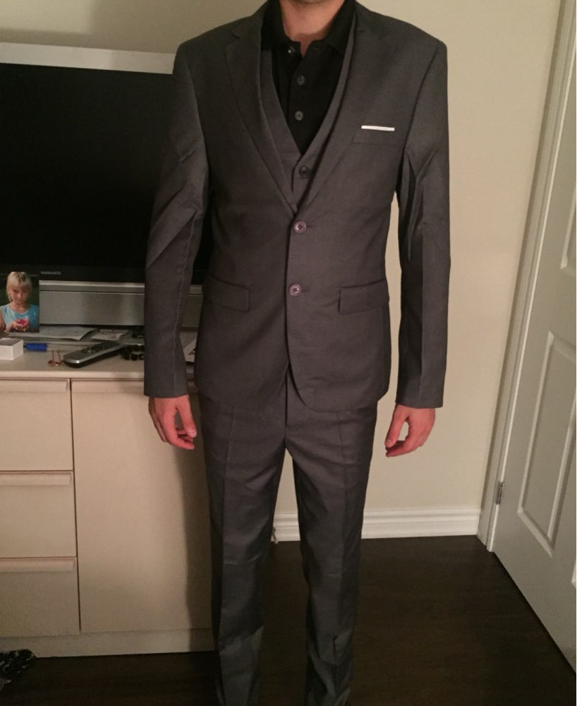 (Vest+suit+pants) 2016 men pure color high-grade brand fashion wedding dress suits Men boutique slim formal business Blaze Suits