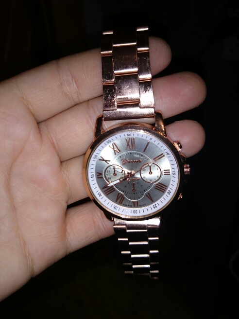 2016 Free shipping New Geneva Women Dress Steel strap Watch crystal rose golden men casual unisex Quartz wristwatches     W407