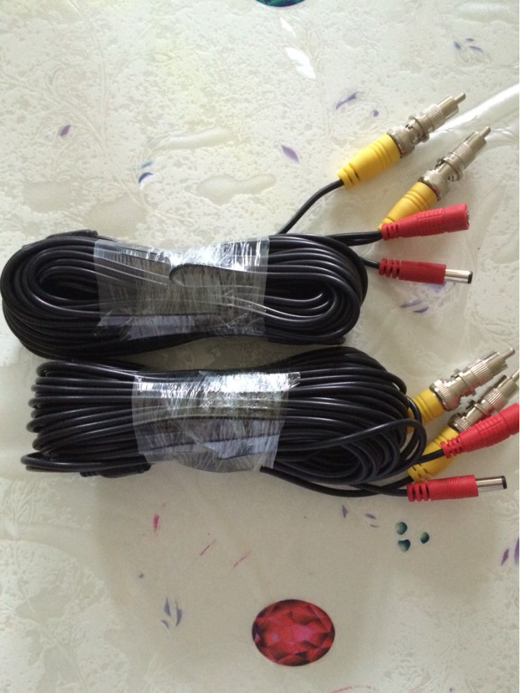 BNC Video Power Siamese Cable 65ft 18m 20m for Analog AHD CVI CCTV Surveillance Camera DVR Kit