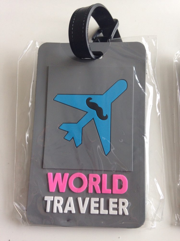 Cute 3D Cartoon Novelty Rubber Funky Travel Luggage Label Straps Suitcase Luggage Tags Free Shipping