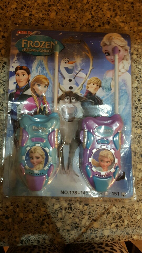2pcs/lot Elsa Anna Princess Toy Interphone Children Game Intercom Electronic Toy,Walkie Talkie Toys Kids Girl Gifts Toys #D