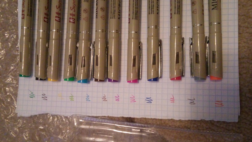 05mm Rotuladores 12 Colores Sketch Micron Pen Fineliner Pigma Drawing Manga Anime Not Sakura Staedtler Marker Markers Finecolour