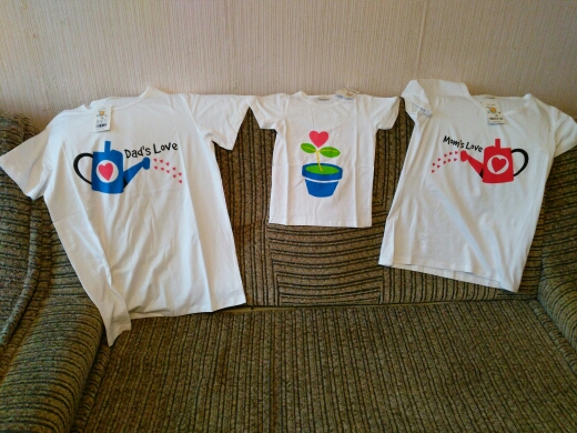 Family Fashion cultivate Love Summer Short-sleeve T-shirt Matching Family Clothing Outfits For Mother Daughter And Father Son
