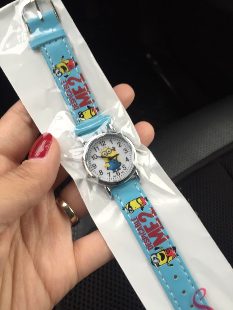 2015 new hot sell 3D Eye minion children Cartoon watch women men quartz watch kids leather watches students sports wristwatches