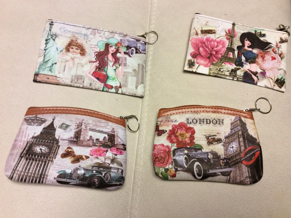 Restoring ancient ways Coin purse,Women Big Ben change purse,Lady zero wallet,zipper coin/Key bag factory outlet Female pouch