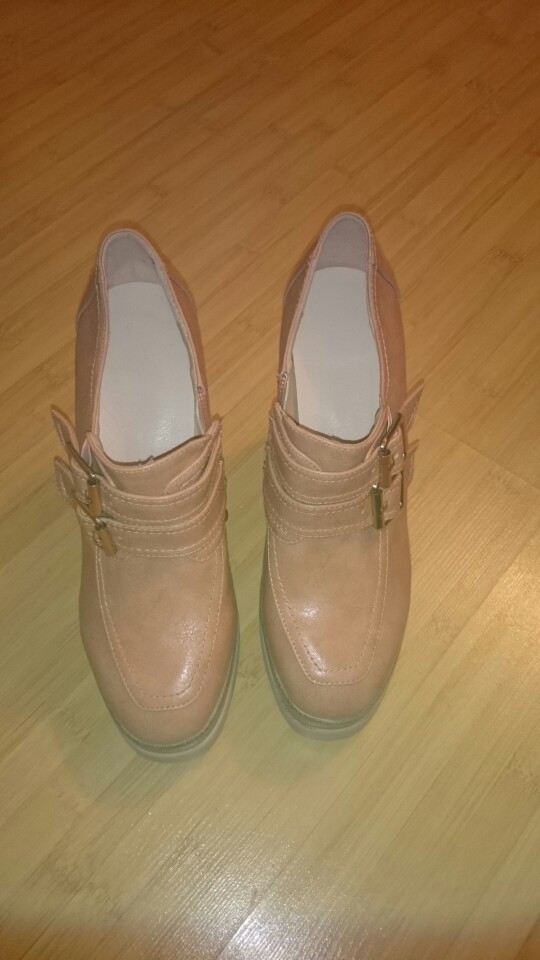 2016 New Spring And Autumn Thick High Heeled Pumps Round Toe Lacing Female Platform Shoes Casual Office Lady Shoes Square Heeled