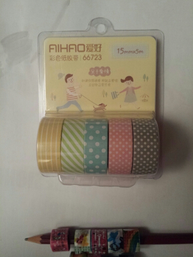 (5pcs/set) Color Paper Tapes Handmade DIY Decorative Washi Tape Colored Adhesive Tapes