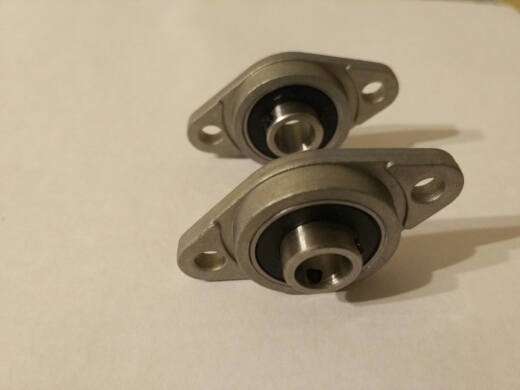 2Pcs 8mm Bore Diameter KFL08 Pillow Block Bearing Flange Rhombic Bearings New