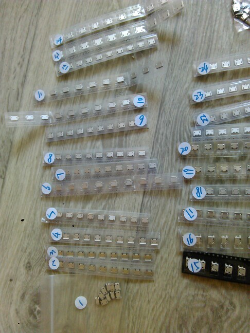 250pcs 25Models Micro USB jack 5P,5-pin MINI  Micro USB Connector Micro USB Jack Charging port socket for PAD/ tablet /mobile