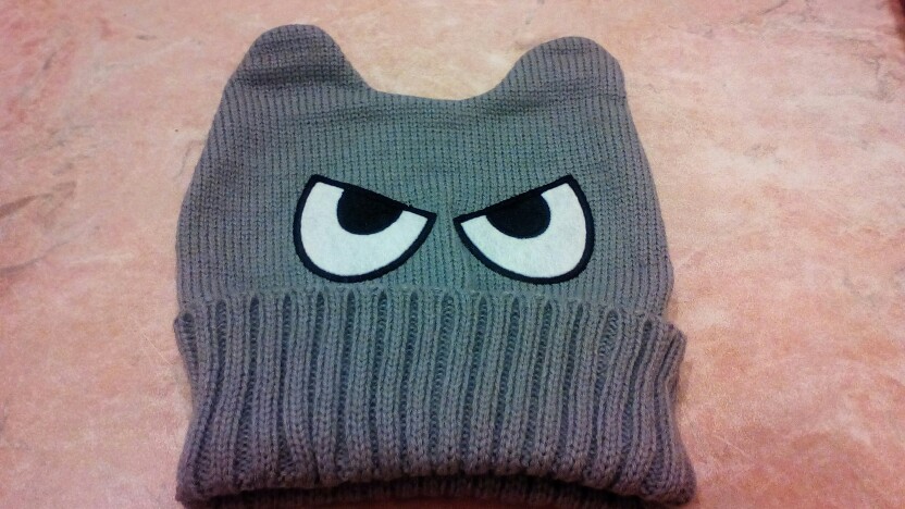 2016 Big Eyes Caps for Children OX Horn Winter Hats for Boys Warm Knitted Caps Girls Kids Beanies Hip Hop Solid Cartoon Skullies