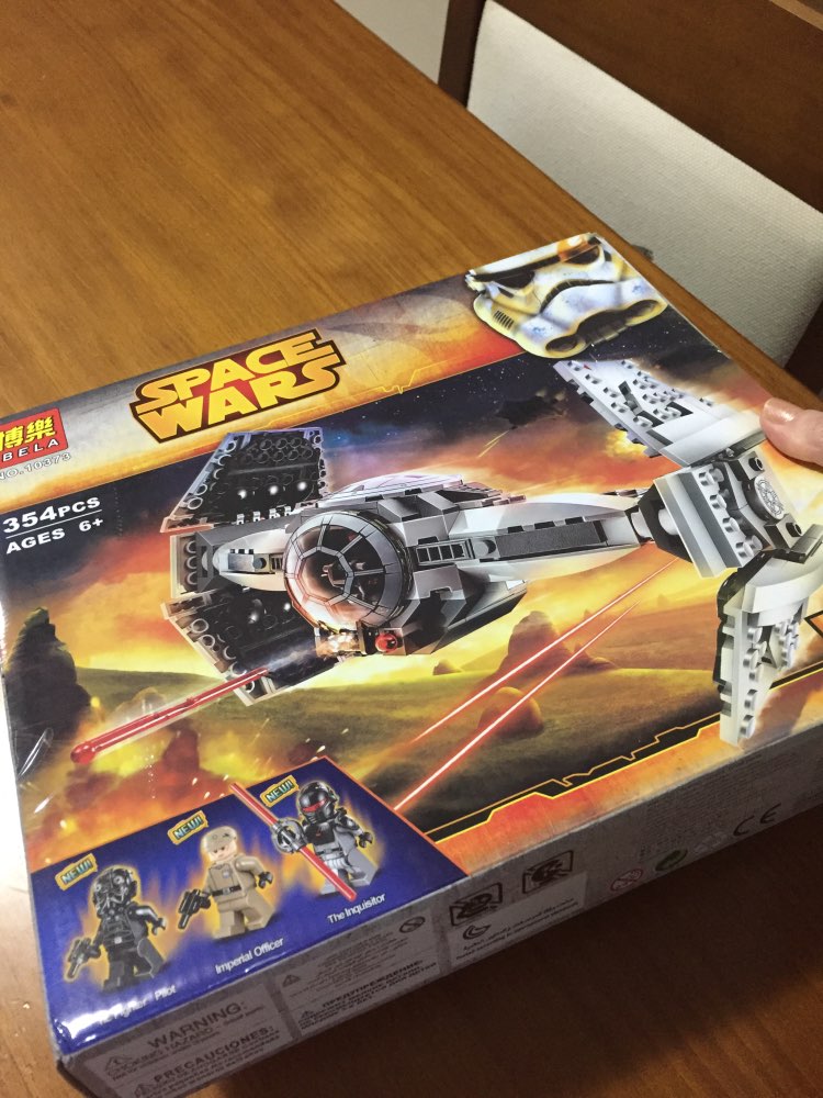 ZW 354pcs star Wars series The Force Awakens TIE Advanced Prototype minifigure fighter Building Blocks Toy Compatible With Legoe