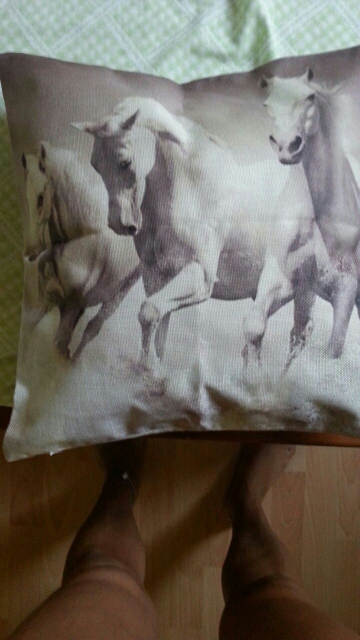 2016 New Arrival High Quality Cotton linen Cushion Horse Print Seat Cushion Decorative Pillow Home Decor Cojines