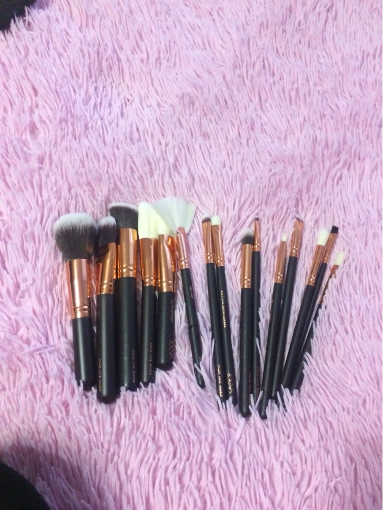 NEW ARRIVAL  ZOEVA 15 PCS ROSE GOLDEN COMPLETE MAKEUP BRUSH SET