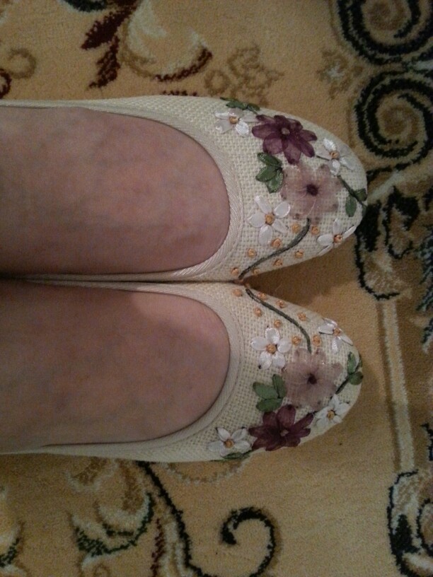 2016 New Women Flower Flats Slip On Cotton Fabric Casual Shoes Comfortable Round Toe Student Flat Shoes Woman Plus Size XWD3644