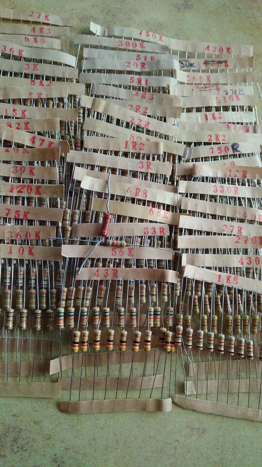New Arrival High Quality 500pcs 50 Values Each 10Pcs 1/2W Power 0.5W 5% Tolerance Carbon Film Resistors Assorted Assortment Kit 