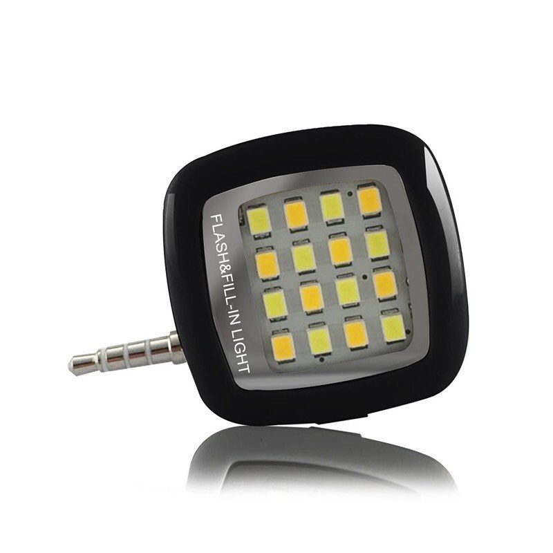 Mini 16 LED Spotlight Camera Smartphone Led Flash Fill Light for iPhone Android Devices for External Flash Fill Selfie Light