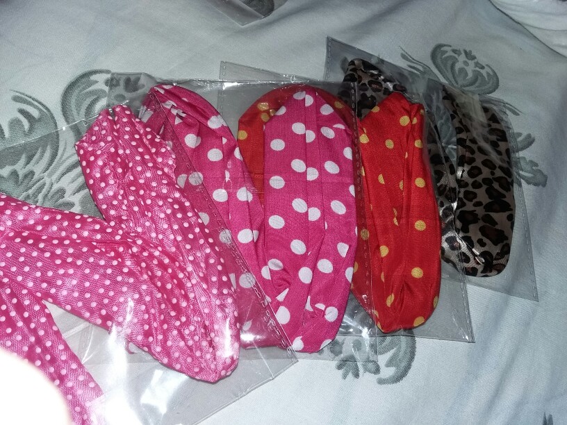 1Pc Cute Leopard Dots lip print flower Bunny Rabbit Ear Ribbon Headwear Hairband Metal Wire Scarf Headband Hair Band Accessories