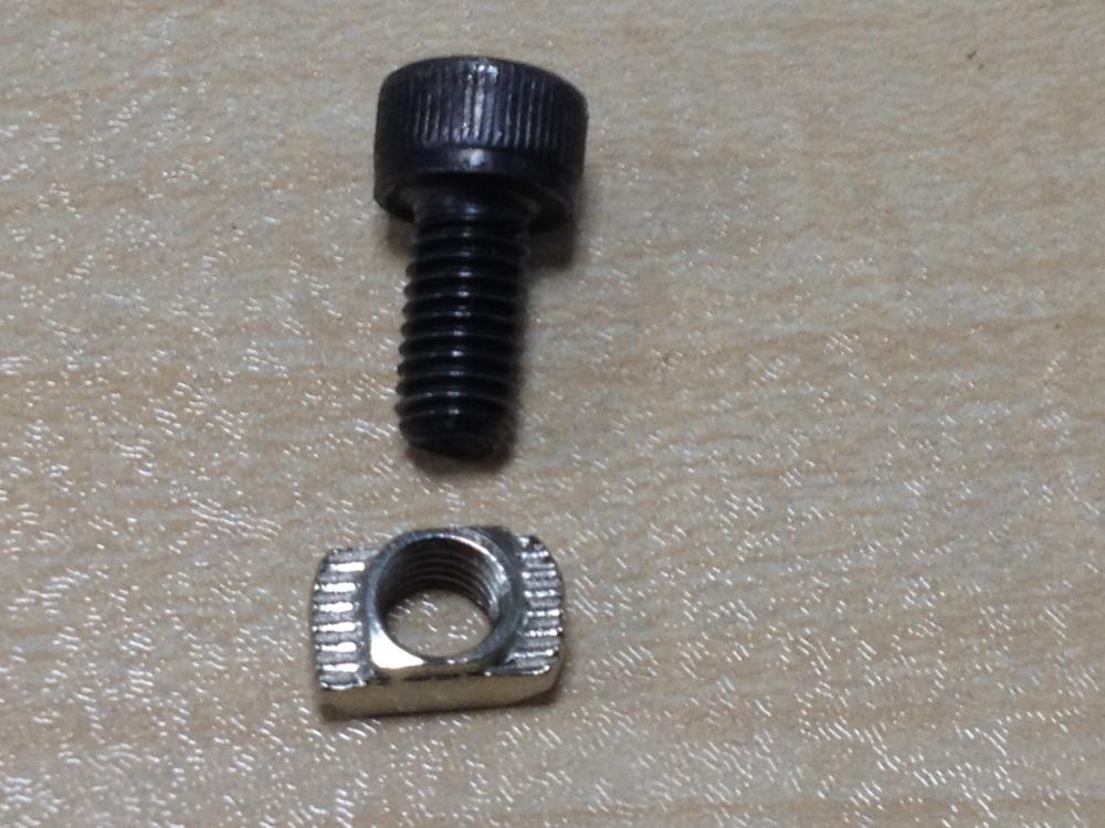 100pcs/lot M5 Hammer Nut Aluminum Connector T Fastener Sliding Nut Nickel Plated Carbon Steel for 2020 Aluminum Profile