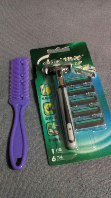 3 Colors Hair Razor Trimmer Comb Scissor Dual Side Cutting Thinning Slim Haircuts Blade Hairdressing Home DIY Cut Tools