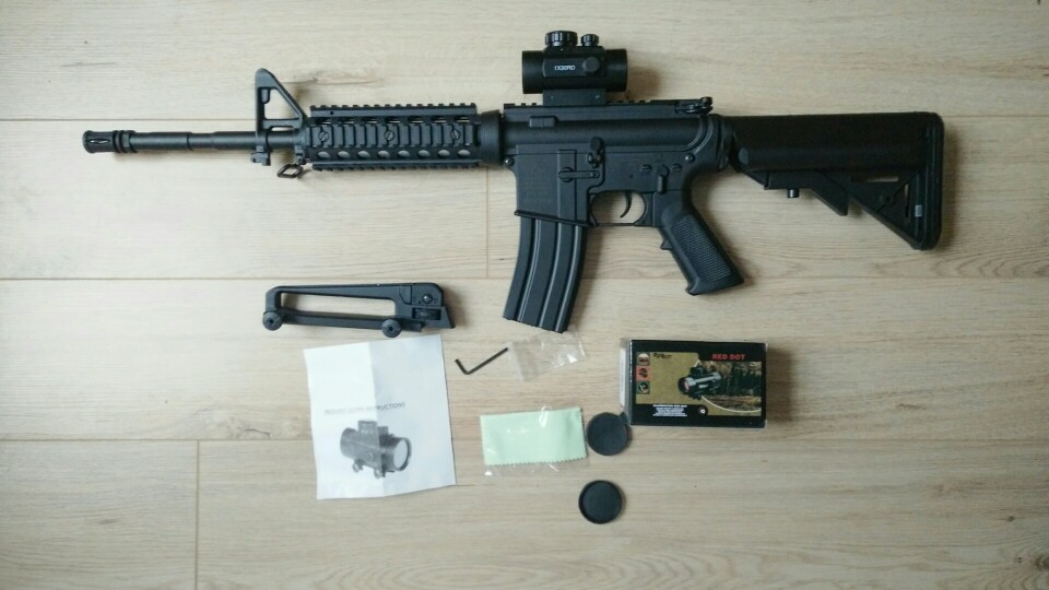 10cm Length Tactical Holographic Sights 1x40mm Cross Hari Red Dot Sight Scope Riflescope With 30mm Rail Mount For Airsoft
