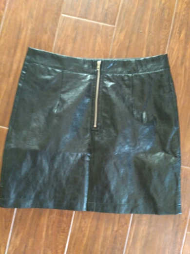 Simplee Winter high waist classic faux leather skirt Chic slim bodycon pencil skirts Casual autumn black short skirt