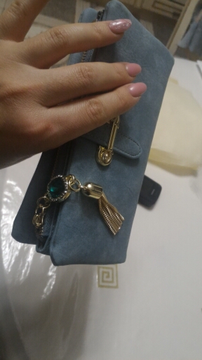 Hot Sale Women's purse 7 Colors Soft Matte Suede zipper tassel pendant women's wallet women purses coin purse credit Card Holder