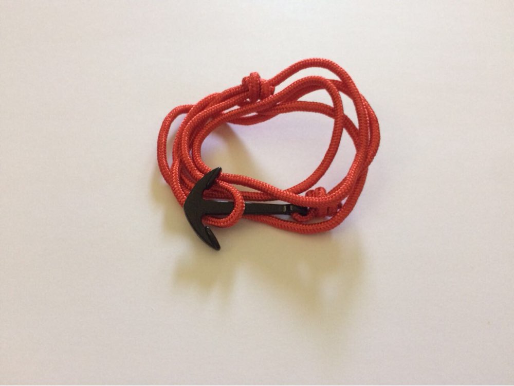 Hot Fashion Jewelry Multilayer Risers Scrub Black Alloy Anchor Bracelet Men Leather Bracelet for Women&Men friendship bracelets